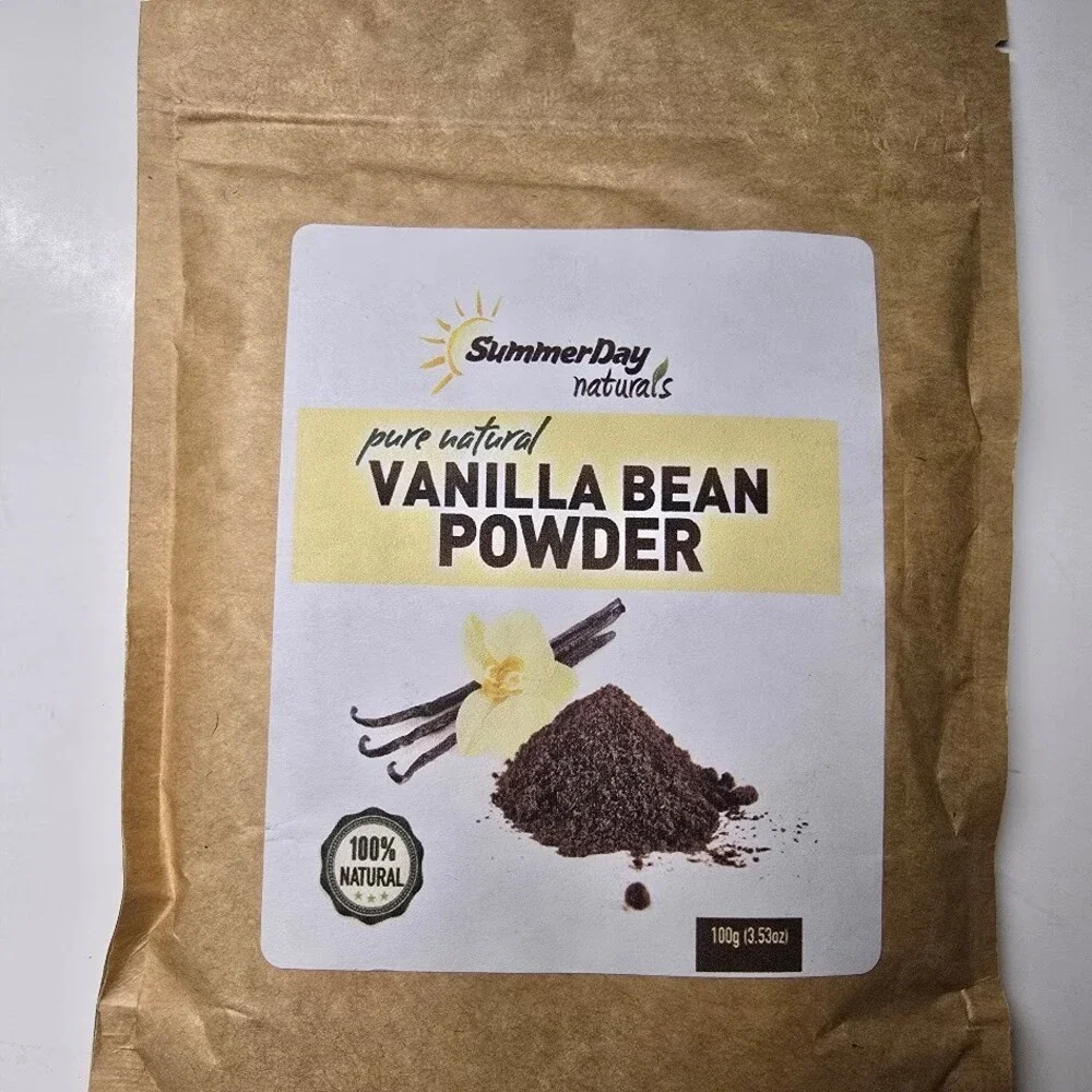 Vanilla Bean Powder, 3.53 Oz - Pure & Raw Ground Vanilla Bean - Unsweetened